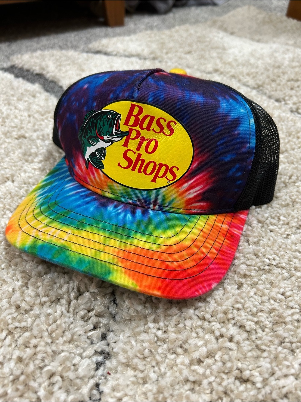 Bass Pro Shops Tie-Dye Trucker Hat - Rainbow